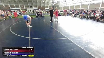 138 lbs Placement Matches (16 Team) - Isaiah Gallegos, Colorado vs Keeghan Clouse, Nebraska