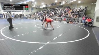 190 lbs Champ. Round 2 - Sonia Ibarra, Etiwanda vs Alexis Llamas, Elsinore