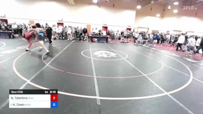 65 kg Cons 16 #1 - Noah Tolentino, Beaver Dam Wrestling Regional Training Center vs Kai Owen, New York City RTC