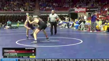 170 lbs Quarterfinal - Titus Evans, 4-Nashua-Plainfield vs Gavin Maguire, 5-Logan-Magnolia