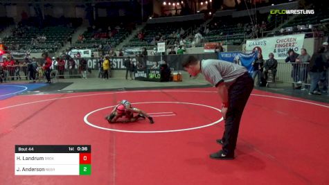 40 lbs Round Of 16 - Hutch Landrum, Broken Arrow Wrestling Club vs Jaelyn Anderson, Nebraska Wrestling Academy