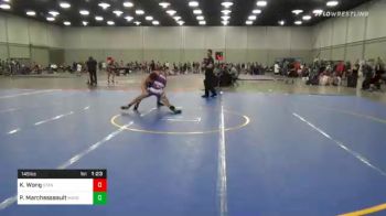 145 lbs Round Of 16 - Kaela Wong, Standfast Wrestling vs Preston Marchesseault, Mayo Quanchi Judo And Wrestling Club