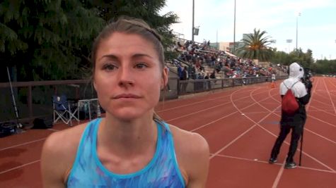 Rosie Clarke after her breakout steeple race