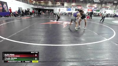 149 lbs Quarterfinal - Alex Pena, Wayland Baptist (Texas) vs Tyler Okada, Waldorf (Iowa)