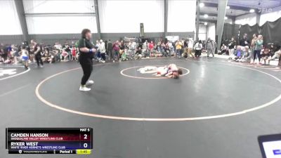 70 lbs Quarterfinal - Camden Hanson, Snoqualmie Valley Wrestling Club vs Ryker West, White River Hornets Wrestling Club