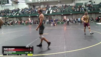 174 lbs Champ. Round 2 - Ryan Boucher, Michigan State vs Alex Cramer, Central Michigan