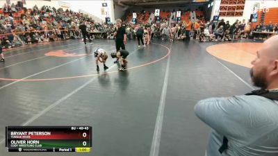 40-43 lbs Quarterfinal - Oliver Horn, Cody Wrestling Club vs Bryant Peterson, Tongue River