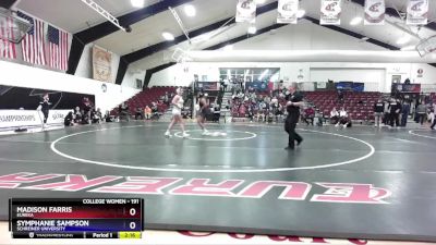 191 lbs 1st Place Match - Madison Farris, Eureka vs Symphanie Sampson, Schreiner University