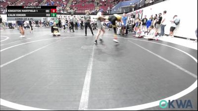 106 lbs Consi Of 8 #2 - Kingston Hartfield 1, OKC Saints Wrestling vs Calin Kinder, Piedmont