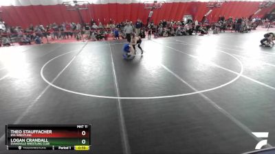 93 lbs Quarterfinal - Logan Crandall, Evansville Wrestling Club vs Theo Stauffacher, BYA Wrestling