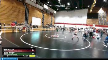 105 lbs Quarterfinal - Luke Raney, Lincoln Middle School vs Ben Jolley, Rocky Mountain Middle School