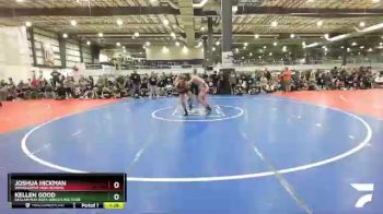 132 lbs Champ. Round 1 - Kellen Good, Kellam Mat Rats Wrestling Club vs Joshua Hickman, Woodgrove High School