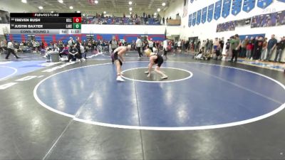 132 lbs Cons. Round 3 - Justin Baxter, Lakeland vs Treven Bush, Kellogg