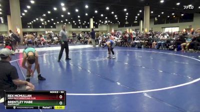 90 lbs Semifinal - Brentley Mabe, Northport vs Rex McMullan, Wolf Pack Wrestling Club