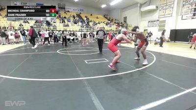 155 lbs Consi Of 8 #2 - Micheal Crawford, Grove vs Zane Frazier, Tahlequah Wrestling Club