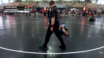 70 lbs 1st Place Match - Jacob Dadiomoff, Cleveland Wrestling Club vs Jaxstin Patrick, Heritage Outlaws