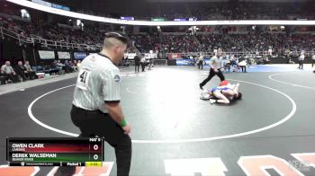 II-102 lbs Champ. Round 2 - Derek Walseman, Beaver River vs Owen Clark, Lansing