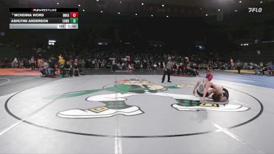 4A/3A/2A/1A Girls 130 Quarterfinal - McKenna Word, Banks Girls vs Ashlynn Anderson, Lowell Girls