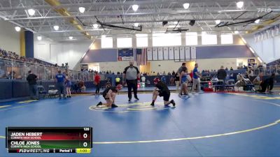 126 lbs Cons. Round 2 - Jaden Hebert, Corinth High School vs Chloe Jones, Corinth High School
