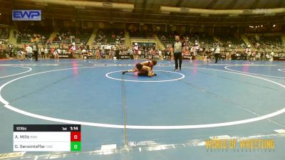 101 lbs Round Of 64 - Ariah Mills, Roundtree Wrestling Academy vs Griffin Sensintaffar, Cowboy Wrestling Club