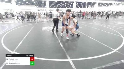 120 lbs Round Of 32 - Mikey Ortiz Jr, Takedown Industries vs Nolan Stennett, Rough House