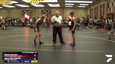 96 lbs Quarterfinal - Benjamin Higgins, Cyclones Wrestling vs Omar Niyazov, Scanlan Wrestling Academy