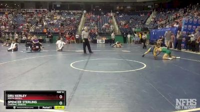 4A 106 lbs Cons. Round 2 - Spencer Sterling, Cardinal Gibbons vs Dru Kerley, South Iredell