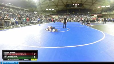 92 lbs Cons. Round 3 - Riley Joner, South West Washington Wrestling Club vs Hudson Davis, Big Cat Wrestling Club