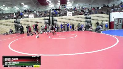 85-88 lbs Round 2 - Dominic Snow, Beech Grove WC vs Jaiden Rakes, Indy West WC