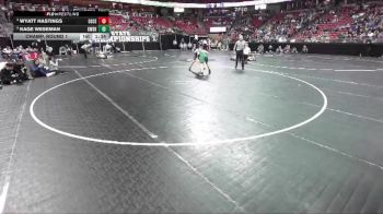 D2-157 lbs Champ. Round 1 - Wyatt Hastings, Osceola vs Kage Weseman, Kewaskum