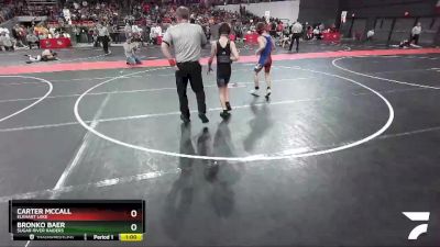 100 lbs Cons. Round 2 - Bronko Baer, Sugar River Raiders vs Carter McCall, Elkhart Lake