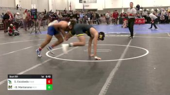 165 lbs C Of 16 #2 - Guillermo Escobedo, Cal State Bakersfield vs Brock Mantanona, Michigan