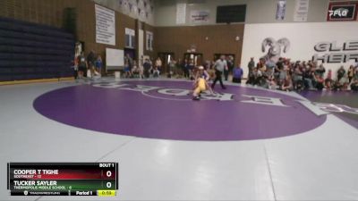 80 lbs Finals (2 Team) - Cooper T Tighe, Southeast vs Tucker Sayler, Thermopolis Middle School