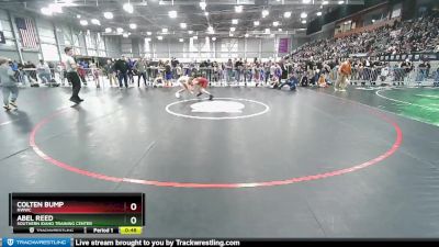 86 lbs Champ. Round 1 - Abel Reed, Southern Idaho Training Center vs Colten Bump, NWWC