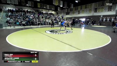 175 lbs Cons. Round 3 - Paul Kim, John Glenn vs Spencer Lange, La Costa Canyon