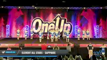 Element All Stars - Sapphire [2021 L4 Senior Coed - D2 - Small Day 2] 2021 One Up National Championship