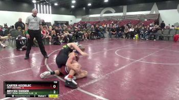 119 lbs Placement Matches (8 Team) - Carter Kozielec, Heat Lightning vs BRYCEN SWIGER, West Shore Wrestling Club