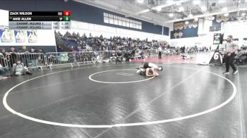 126 lbs Champ. Round 1 - Zack Wilson, Yucaipa vs Jake Allen, Villa Park