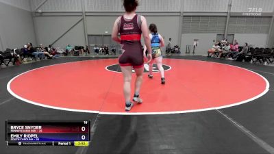 170 lbs Round 2 (8 Team) - Bryce Snyder, Pennsylvania Red vs Emily Riopel, South Carolina