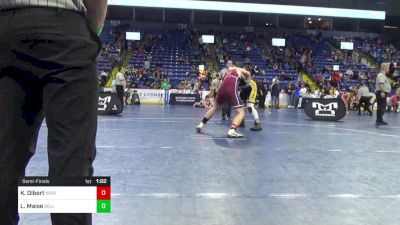 200 lbs Semifinal - Knox Dibert, Northern Bedford vs Logan Maise, Belle ...