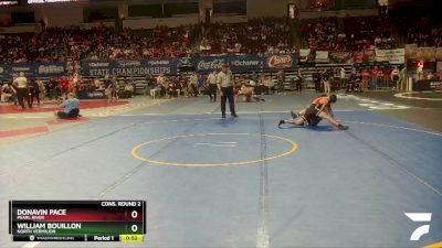 D 2 120 lbs Cons. Round 2 - Donavin Pace, Pearl River vs William Bouillon, North Vermilion