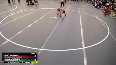 Quarterfinal - Lincoln Rosario, Farmington Wrestling Club vs Beau Valberg, Centennial Youth Wrestling