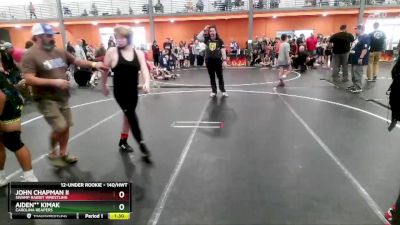 140/hwt Round 2 - Aiden** Kimak, Carolina Reapers vs John Chapman Ii, Swamp Rabbit Wrestling