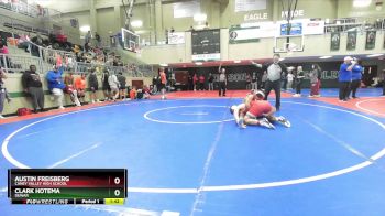 190 lbs Quarterfinal - Austin Freisberg, Caney Valley High School vs Clark Hotema, DEWAR