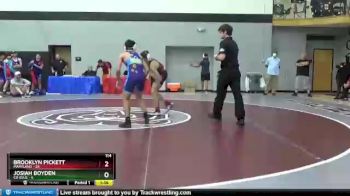 114 lbs Quarters & 1st Wb (16 Team) - Brooklyn Pickett, Maryland vs Josiah Boyden, CO Blue