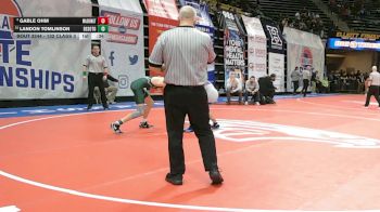 132 Class 3 lbs Cons. Round 2 - Landon Tomlinson, DeSoto vs Gable Ohm, Washington