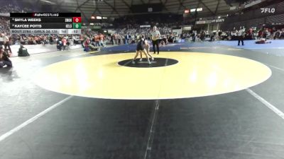 Girls 3A 135 lbs 7th Place Match - Kaycee Potts, Kelso (Girls) vs Shyla Weeks, Snohomish (Girls)