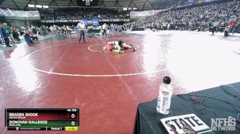 4A 150 lbs Champ. Round 1 - Braden Shook, South Kitsap vs Donovan Gallegos, Richland