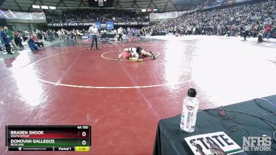 4A 150 lbs Champ. Round 1 - Braden Shook, South Kitsap vs Donovan Gallegos, Richland