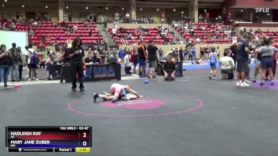 62-67 lbs Round 1 - Hadleigh Ray, KS vs Mary Jane Zuber, NM